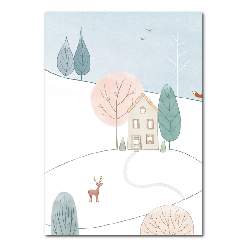 Winter landschap - kaart