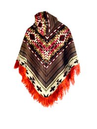 Poncho Alpaca | Taupe koraal 