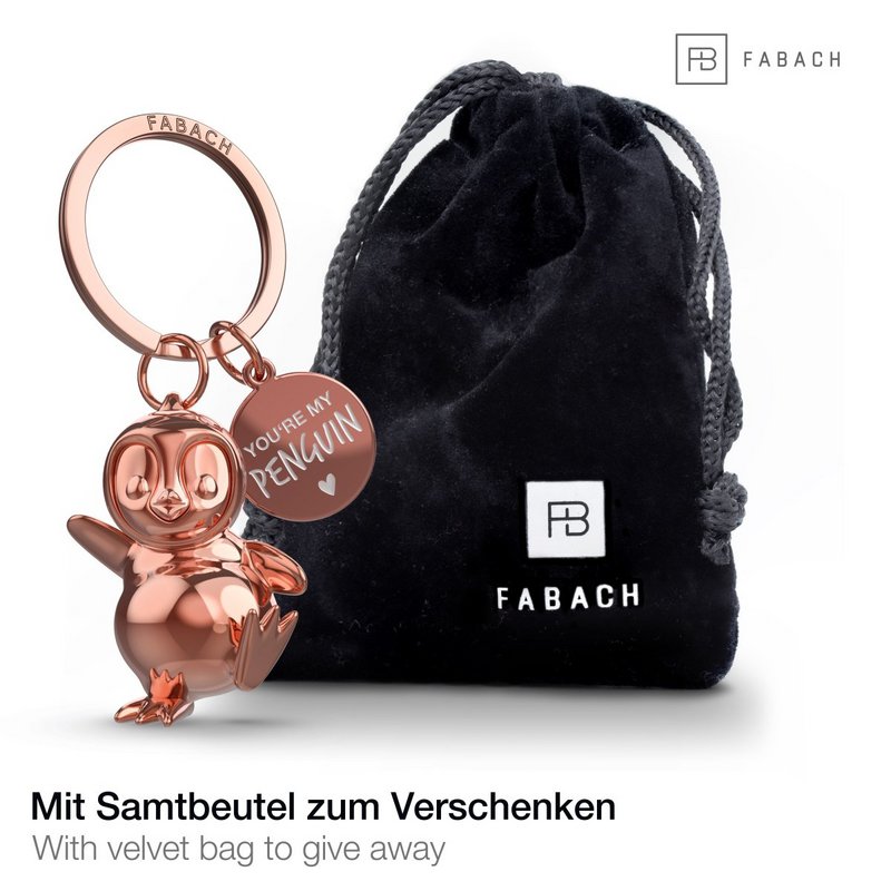 "You're my penguin" penguin keychain "Breezy" with engraving - cute penguin lucky charm as a gift for partners