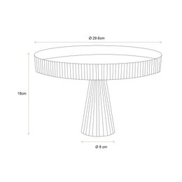 Cake Stand o/f Glass Clear Large 29.6x18cm