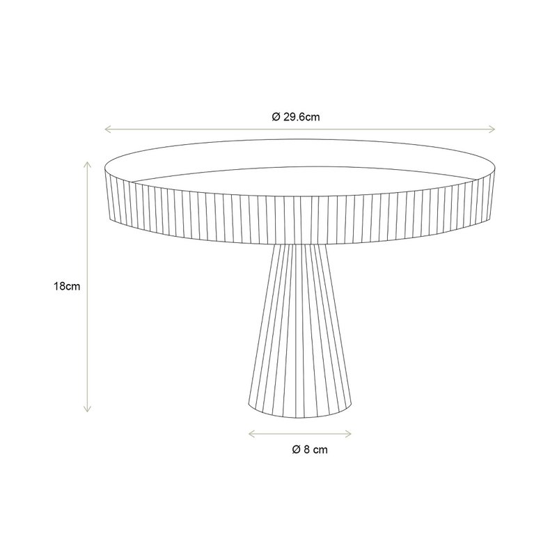 Cake Stand o/f Glass Clear Large 29.6x18cm