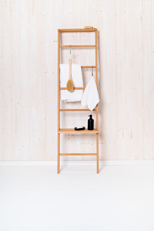 Escalera para ropa, escalera para toallas de roble macizo