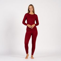 Conjunto Manga Larga Mujer 160 Merino Royal Cherry
