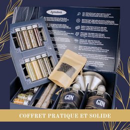 LOUISE & GASTON® Homemade Gin Kit – Box mit Gewürzen und personalisiertem Kreationszubehör, ideales einzigartiges Geschenk für Weihnachten, Geburtstag oder Valentinstag, unvergleichliches DIY-Verkostungserlebnis