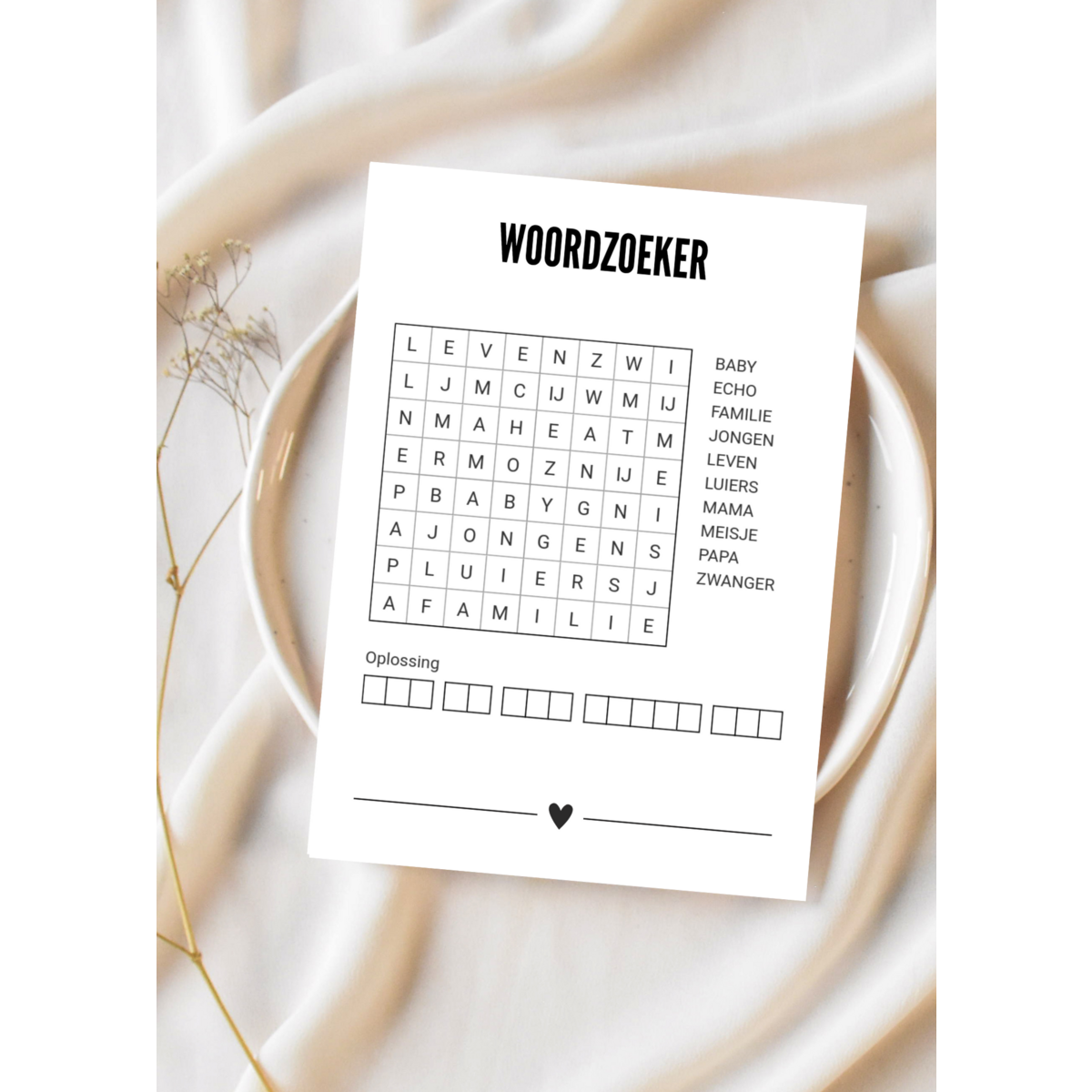 A6 Postcard • WordZoeker • Meter