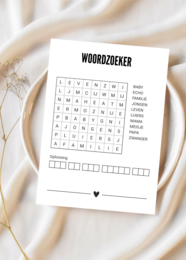 Cartolina A6 • wordzoeker • metro