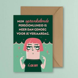Carte anniversaire pétillante Sarcazy