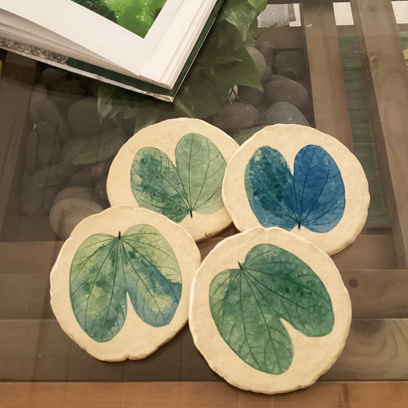 Coasters | Papier mache Kachnar leaf Eco-friendly