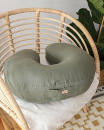 Almohada de lactancia de lino - 6 COLORES, almohada de lactancia, almohada de lactancia de lino, almohada en forma de u, ayudante para la madre y el bebé, almohada de lactancia de lino