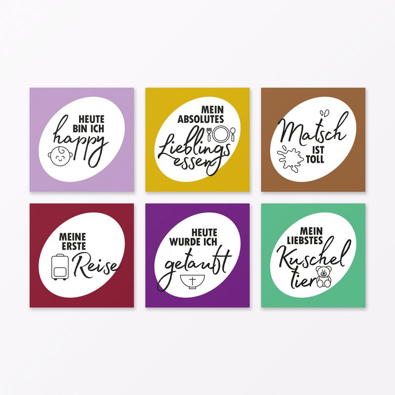 30-piece set of milestone cards "Baby's first year" square