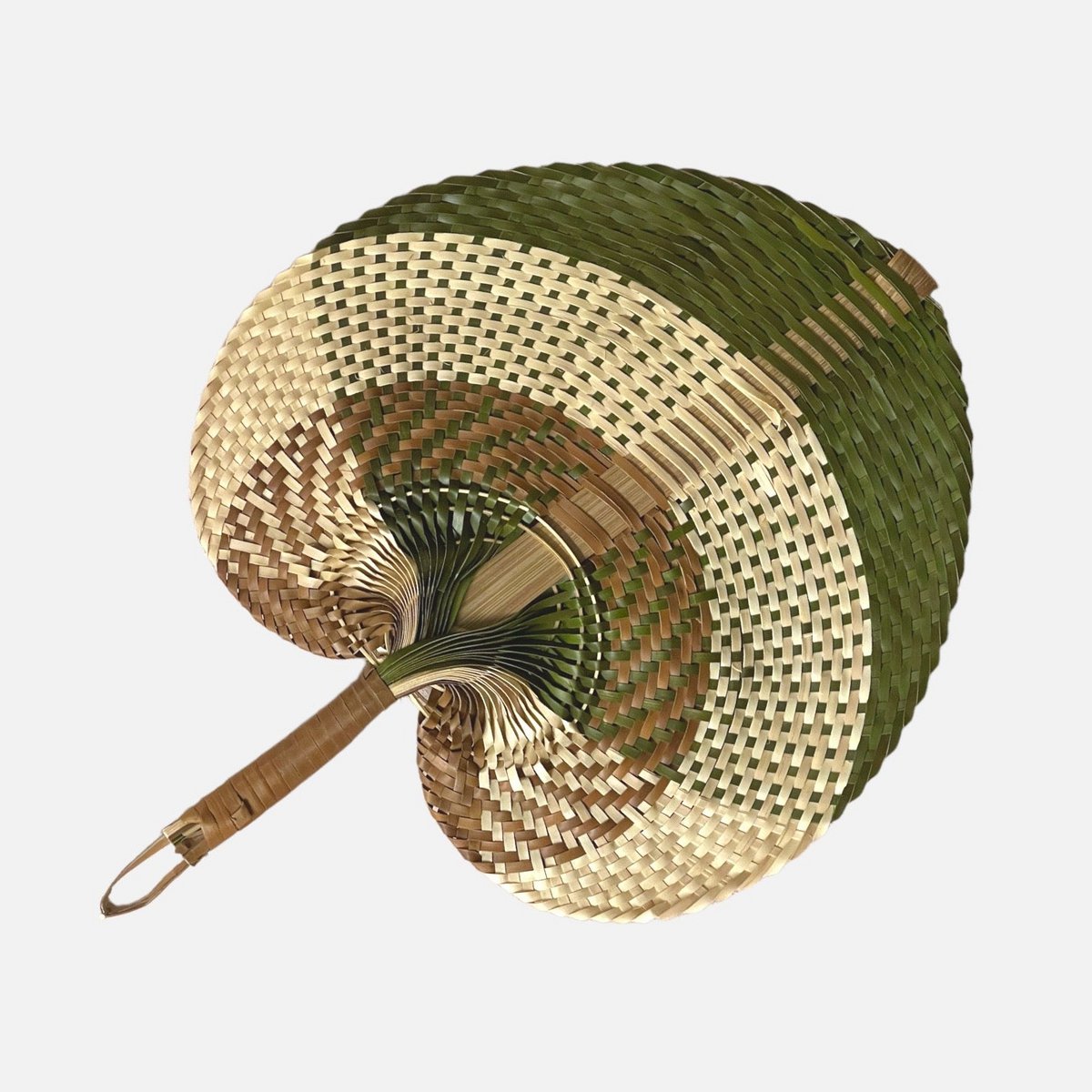Naturlig Fan Tricolor Grøn
