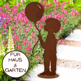 Dreng med ballon | Patina havedekorationsfigur