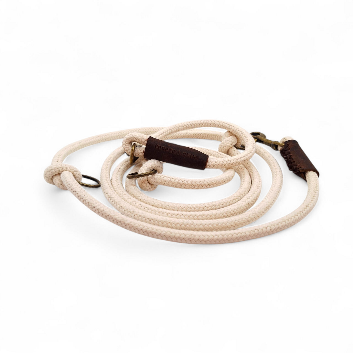 Just Cotton Justerbar hundebånd | Rop Line Ecru