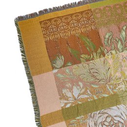 NIN-NIT | Blumendecke | kariert | gewebte Decke | 160 x 220 cm