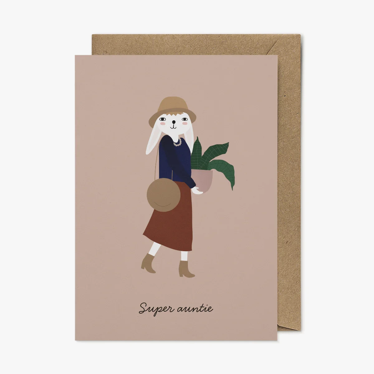 Super Auntie Card, Eco-Conscious Greeting Card