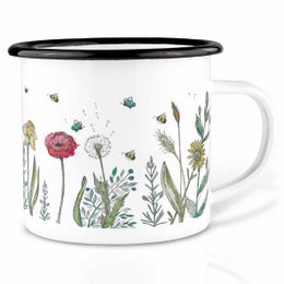 Emalje kop – blomstereng