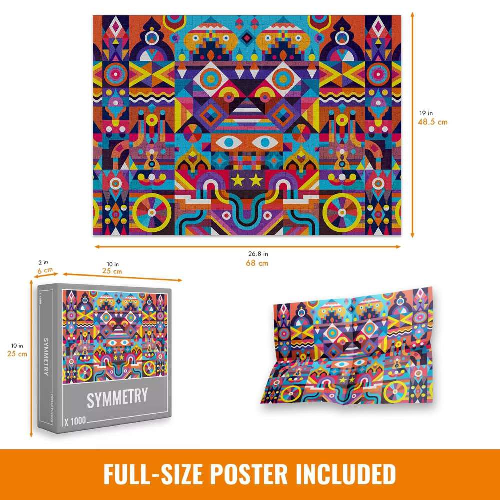 Symmetri Jigsaw Puzzle (1000 brikker)