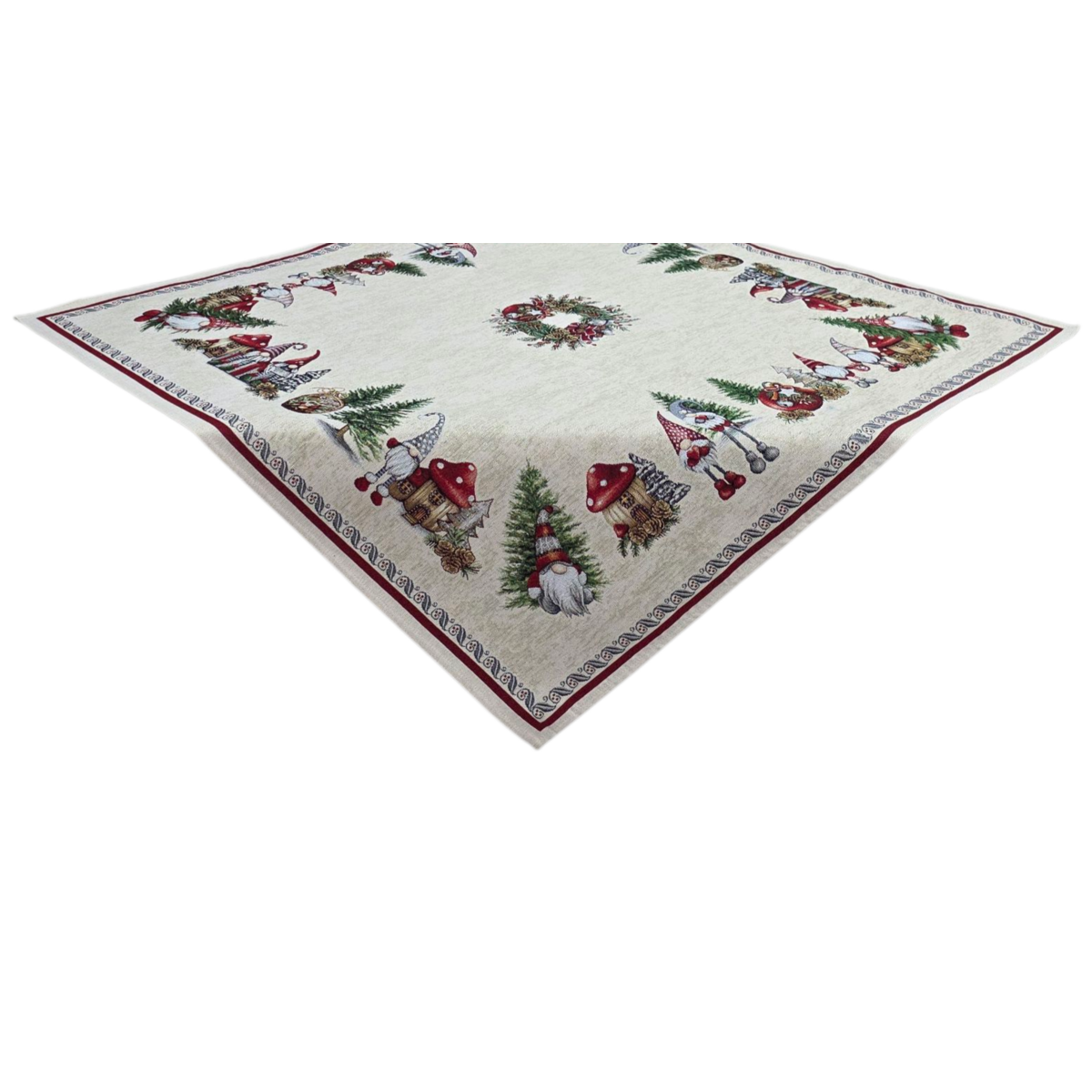 Lurex Santa Gnome Christmas Centerpiece in Gobelin