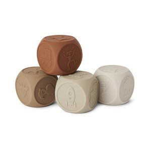Sana Silikonwürfel im 4er-Pack – braune Farbmischung