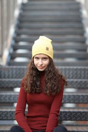 Gorro de primavera RIB - algodón - MOSTAZA