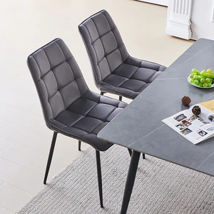 [Set van 2] Ofcasa fluwelen stof gestoffeerde eetkamerstoelen Luxe vrijetijdsstoelen