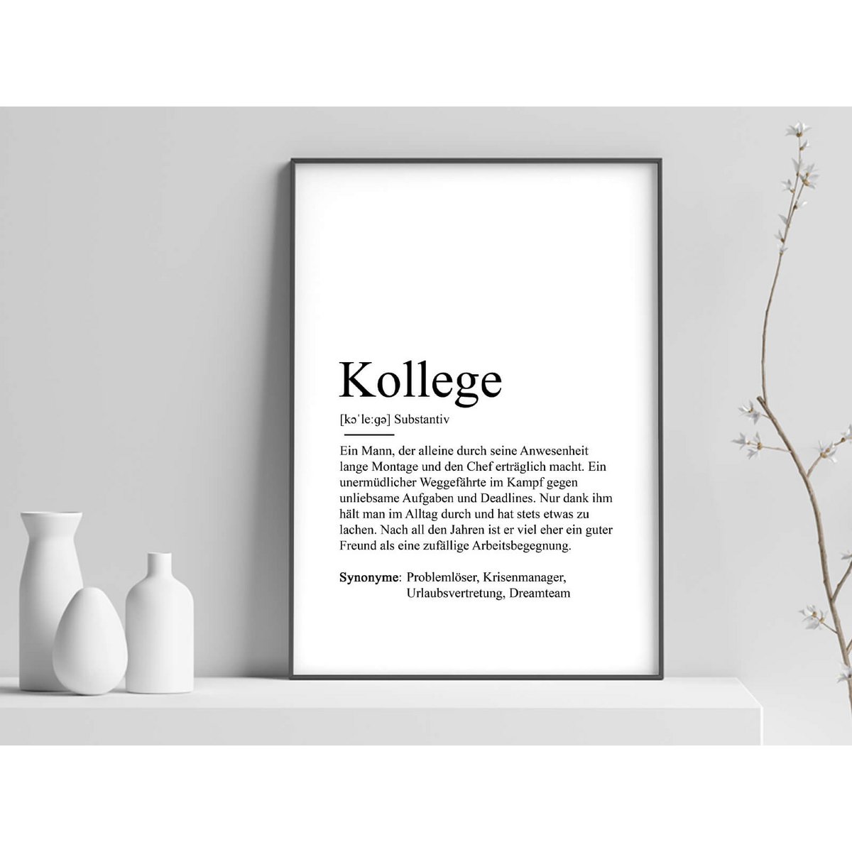Definitie "collega" poster