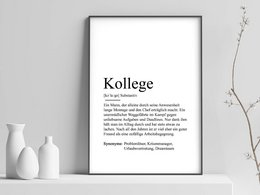 Definitie "collega" poster