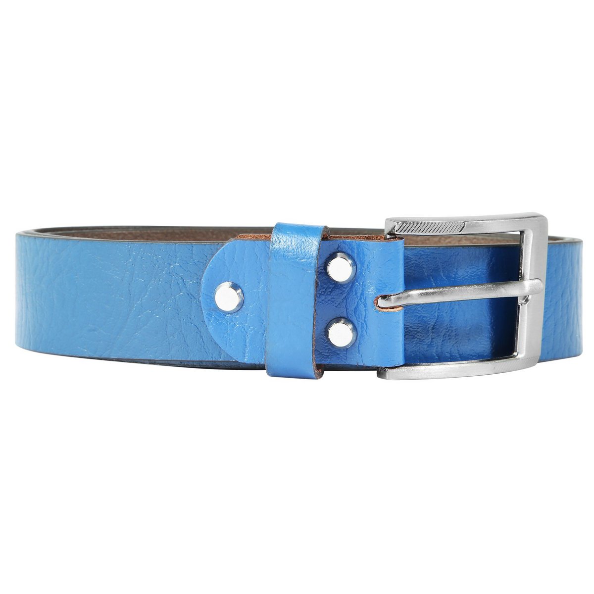 Leonardo Verrelli genuine leather belt, can be shortened, blue, 130 cm