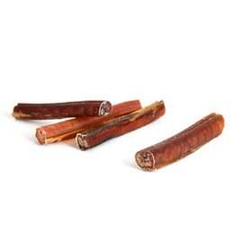 Bulk pet food product called Bullepezen, consisting of several long, cylindrical brown treats or chews.