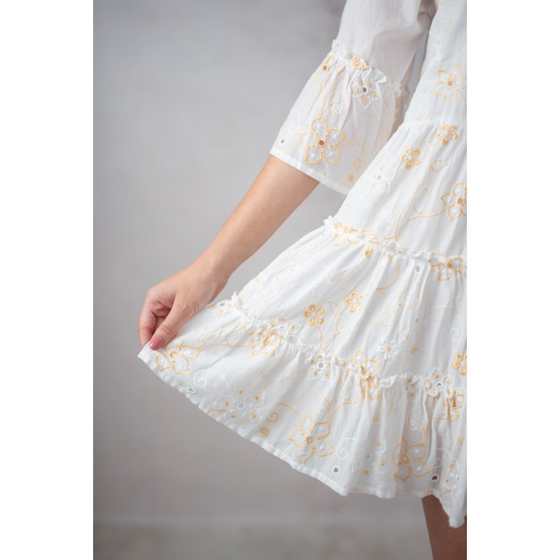 Kleid lia weiße Muschel