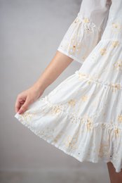 Dress Lia white shell