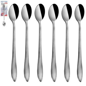 Longgreep lepels staal 6 pc's