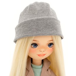 Weiches Spielzeug, süße Schwestern - Kleidungsset: Beige Trench Coat (35 cm)