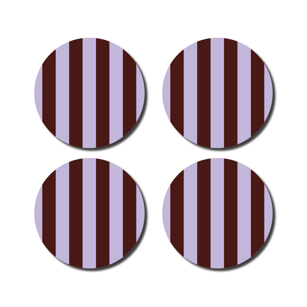 Untersetzer · Gestreiftes Flieder/Aubergine