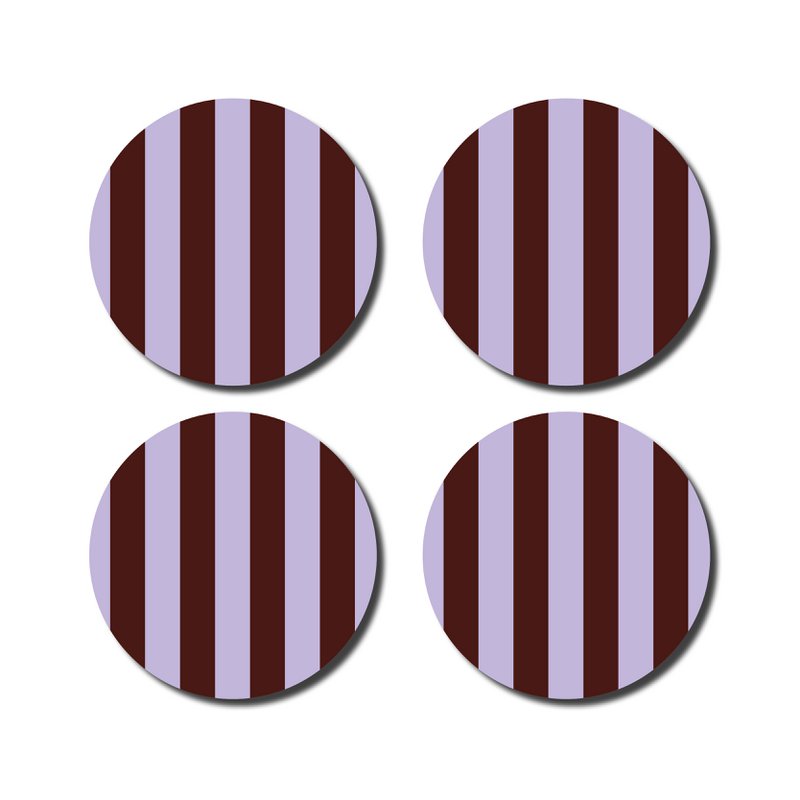 Untersetzer · Gestreiftes Flieder/Aubergine