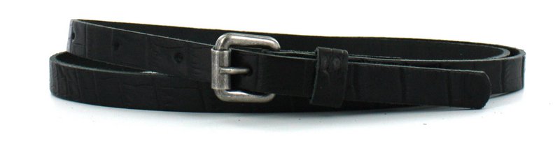 Ceinture en cuir 1,5 cm | imprimé croco