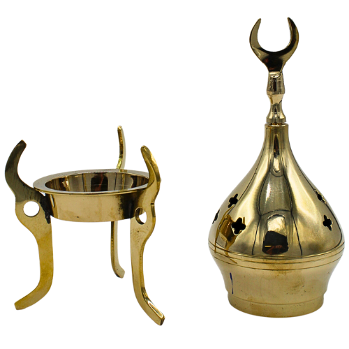 Brass Gumbad Incense Burner 17 cm