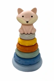 Baby silikone stablelegetøj, Fox Tower