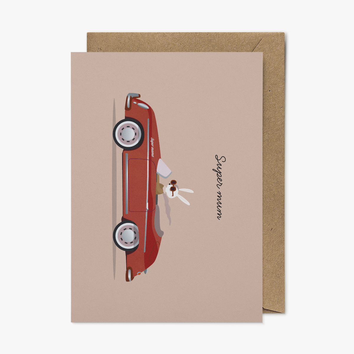 Super Mum Driving Card, Eco-bewuste wenskaart