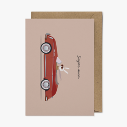 Super Mum Driving Card, Eco-Conscious Greeting Card