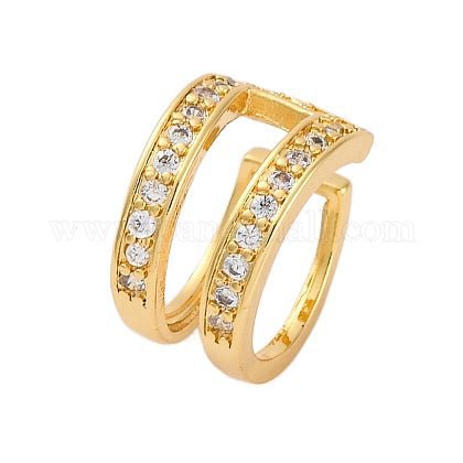 Ear Cuff - Double ear cuff with gold-plated zircons