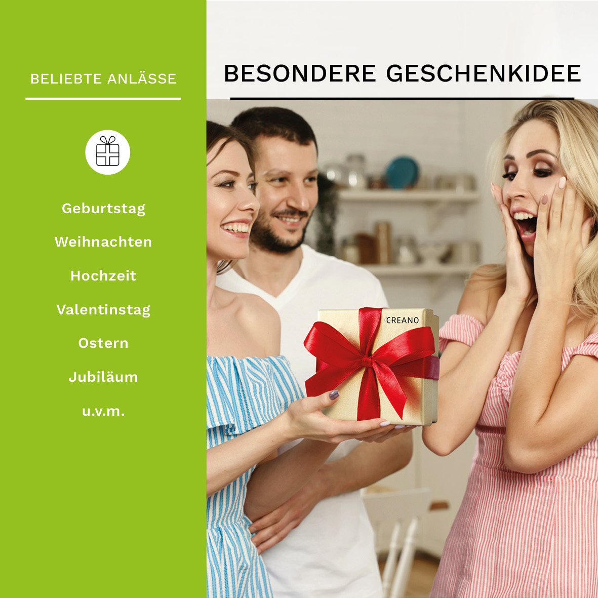 Creano Teelini Geschenkset Grüner Tee 12er-Kiste