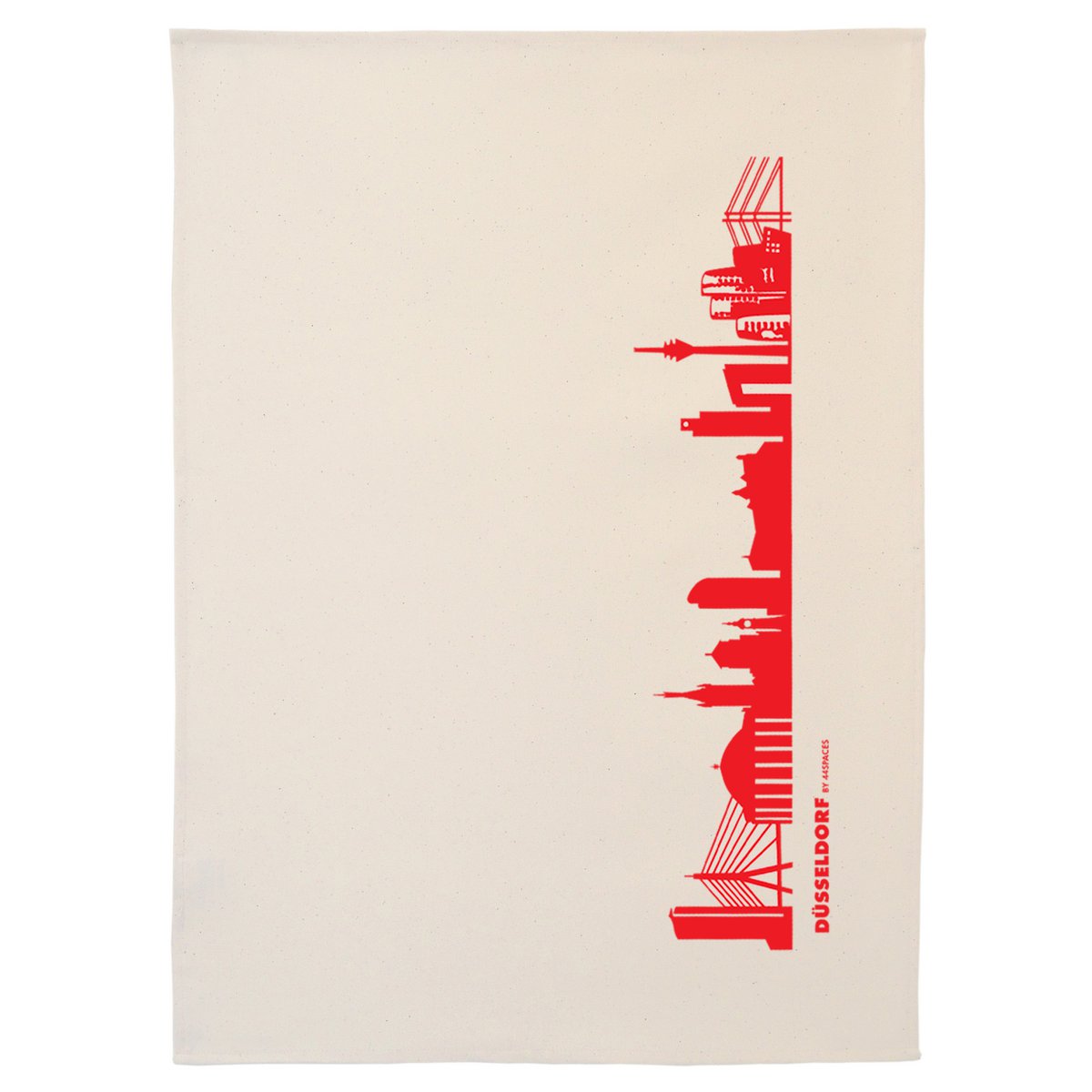 Düsseldorf Geschirrtuch | Skyline in rot blau schwarz