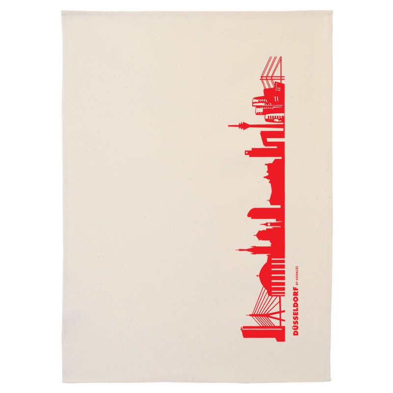 Strofinaccio Dusseldorf | Skyline in rosso blu nero