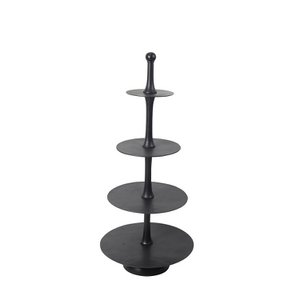 Cake stand Shadow, black, aluminum, 55x123 cm