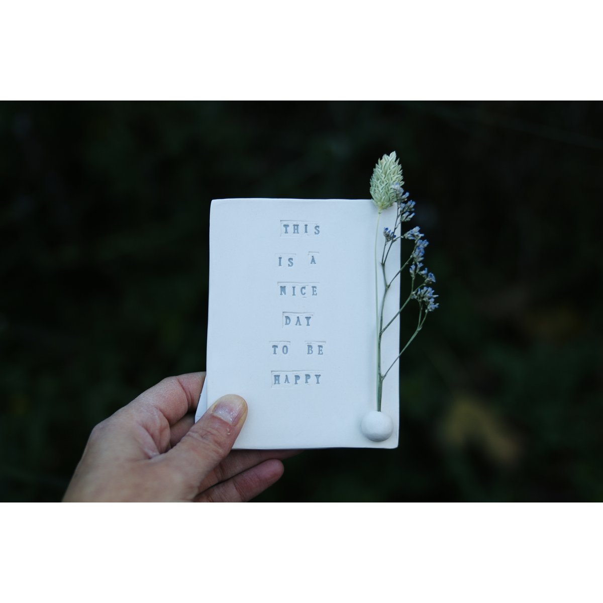 Ceramic card “Be happy”