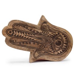 Wholesale Wooden Boxes and Trays with Buddha & Hamsa Design