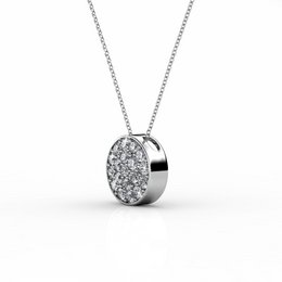 Round Pendants - Silver and Crystal