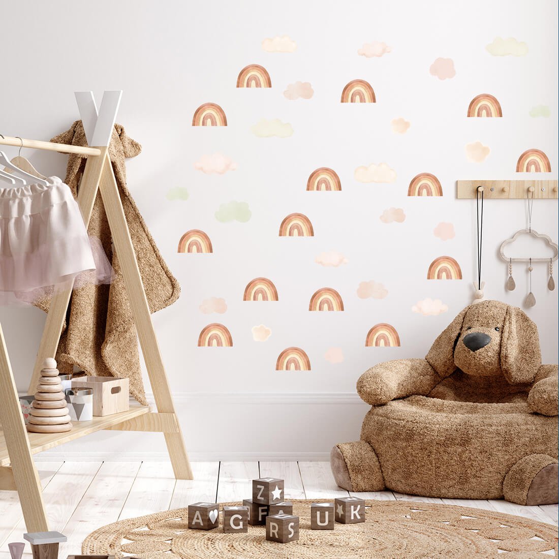 Wandaufkleber | Mini-Regenbogen Beige