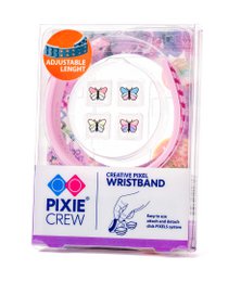 PIXIE CREW Kreativt pixelarmbånd — japansk forår / pink med sommerfugle